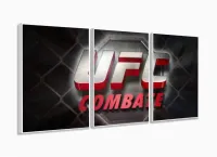 Quadro Decorativo UFC Combate 120x60 em tecido com moldura filete - Foto 4
