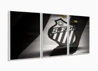 Quadro Decorativo Vasco da Gama 120x60 3 peças com moldura filete - Foto 4