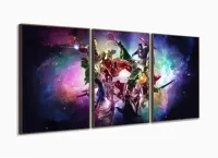 Quadro Decorativo Vingadores D 5 peças 120x60 3 peças com moldura filete - Foto 2