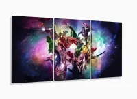 Quadro Decorativo Vingadores D 5 peças 120x60 3 peças com moldura filete - Foto 5