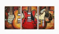 Quadro Decorativo Violão 5 partes 120x60 em tecido com moldura filete - Foto 6
