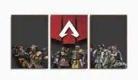 Quadro Decorativos Apex Legends Com 3 Peças 120x60 m com moldura filete - Foto 6