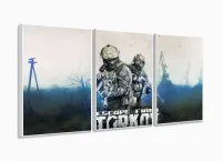 Quadro Decorativos Escape From Kortov 120x60 com moldura filete - Foto 4