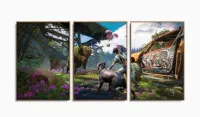 Quadro Decorativos Far Cry com 3 peças 125x60 cm com moldura filete - Foto 6