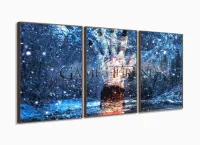 Quadro Decorativos Game of Thrones com 3 peças 125x60 m01 com moldura filete - Foto 2