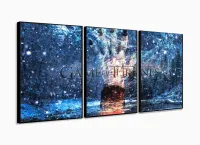 Quadro Decorativos Game of Thrones com 3 peças 125x60 m01 com moldura filete - Foto 3