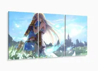 Quadro Decorativos Legends Of Zelda 125x60 cm com moldura filete - Foto 5