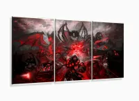 Quadro Decorativos Warcraft com 3 peças 125x60 com moldura filete - Foto 5