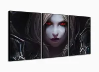 Quadro Decorativos Warcraft com 120x60 3 peças com moldura filete - Foto 3
