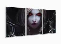 Quadro Decorativos Warcraft com 120x60 3 peças com moldura filete - Foto 4