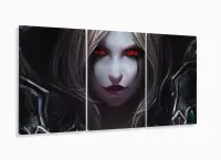 Quadro Decorativos Warcraft com 120x60 3 peças com moldura filete - Foto 5