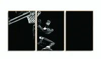 Quadro Michael Jordan Basquete decorativo - Tela em Tecido 120x60 com moldura filete - Foto 6