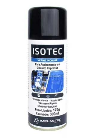 VERNIZ ISOTEC INCOLOR AEROSSOL IMPLASTEC 300ML 