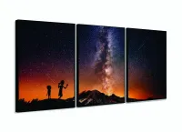 Quadro Ricky and Morty Universos Mosaico 3 Peças decorativo com moldura filete - Foto 3