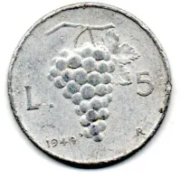 Itália - 1949 - 5 Lire
