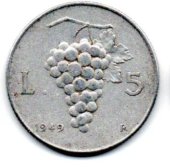 Itália - 1949 - 5 Lire