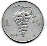 Itália - 1949 - 5 Lire