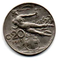 Itália - 1921 - 20 Centesimi