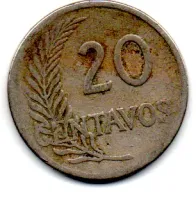 Peru - 1921 - 20 Centavos - UTG - Foto 2
