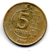 Turquia - 2009 - 5 Kurus
