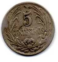 Uruguai - 1924 - 5 Centésimos - C/ Mossas - Foto 2