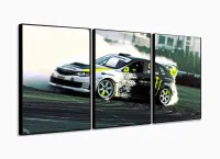 Quadros Decorativos Carros Monster 120x60 3 peças com moldura filete - Foto 3