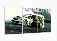 Quadros Decorativos Carros Monster 120x60 3 peças com moldura filete - Foto 5