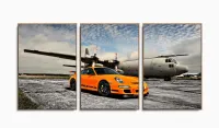Quadros Decorativos Carros Porsche 60 x120cm em Tecido com moldura filete - Foto 6