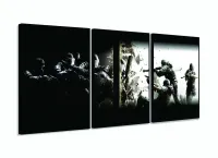 Quadros Decorativos Counter Strike 120x60 3 peças em Tecido com moldura filete - Foto 3