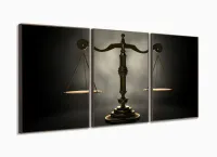 Quadros Decorativos Direito - Balança 120x60  Em Tecido com moldura filete - Foto 2