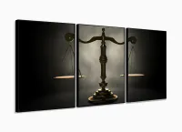 Quadros Decorativos Direito - Balança 120x60  Em Tecido com moldura filete - Foto 3