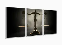 Quadros Decorativos Direito - Balança 120x60  Em Tecido com moldura filete - Foto 4