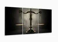 Quadros Decorativos Direito - Balança 120x60  Em Tecido com moldura filete - Foto 5