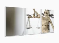 Quadros Decorativos Judiciario Advocacia Escritório 120x60 3 peças com moldura filete - Foto 4