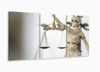Quadros Decorativos Judiciario Advocacia Escritório 120x60 3 peças com moldura filete - Foto 5