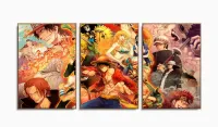Quadros Decorativos One Piece 120x60 3 peças em Tecido com moldura filete - Foto 6