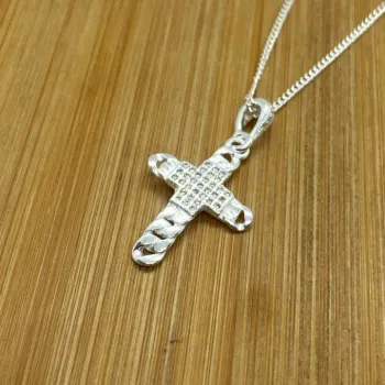 Pingente de Prata Cruz com Pedras de Zircônias - PG1712 - Foto 2