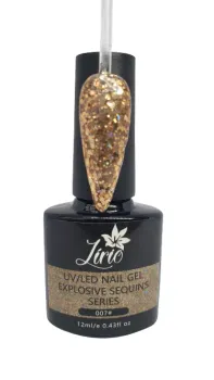 LÍRIO - Esmalte em Gel REFLEXIVO - Dourado - D-007 - 12 ml