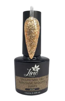 LÍRIO - Esmalte em Gel REFLEXIVO - Dourado - D-010 - 12 ml