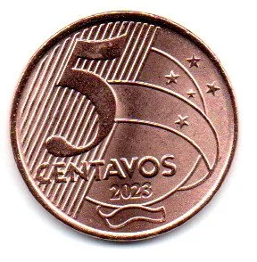 2023 - 5 Centavos - Moeda Brasil - Estado de Conservação: SOB/FC Imagem