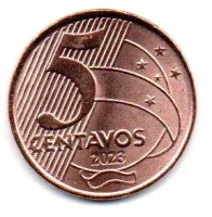 2023 - 5 Centavos - Moeda Brasil - Estado de Conservação: SOB/FC