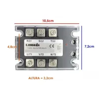 RELÉ ESTADO SÓLIDO TRIFÁSICO SSR-25A - Foto 4