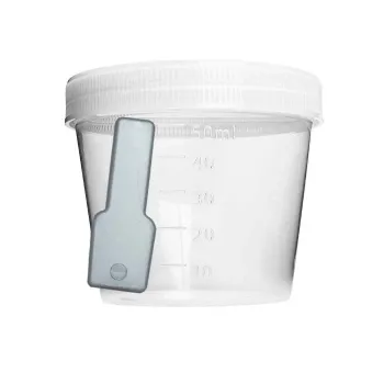 Coletor Universal 50ml Não Estéril C/ Pá Emb. Individual C/100 - Cralplast