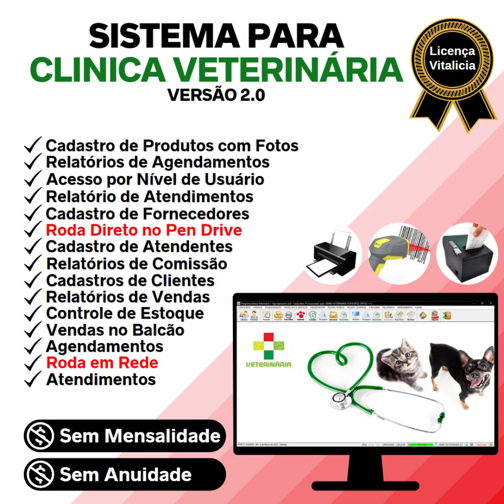 Sistema para Clinica Veterinária com e Agendamento e Vendas v2.0 - FPQsystem