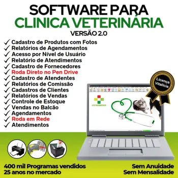 Software para Clinica Veterinária com e Agendamento e Vendas v2.0 - FPQsystem