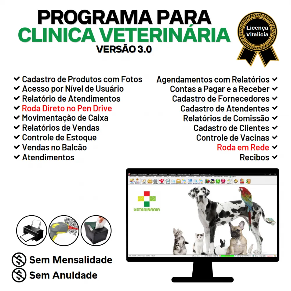 Programa para Clinica Veterinária com Agendamento, Vendas e Financeiro v3.0 - FPQsystem