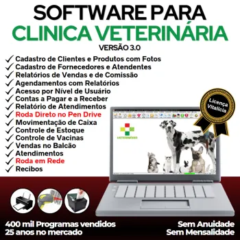 Software para Clinica Veterinária com Agendamento, Vendas e Financeiro v3.0 - FPQsystem