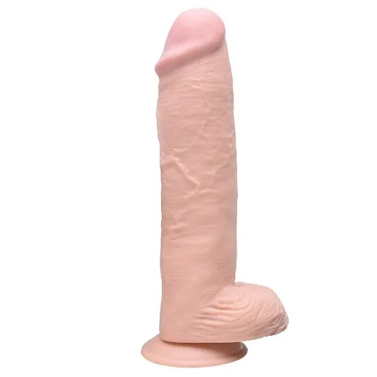 Pênis Cyber com Escroto e Ventosa 28 x 6,5cm  - PE001K