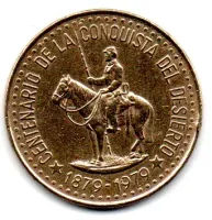 Argentina - 1979 - 100 Pesos - Comemorativa - Centenário da Conquista do Deserto - Polida