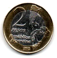 Argentina - 2012 - 2 Pesos - Comemorativa - Malvinas - Causa Regional Americana - Polida - Foto 2